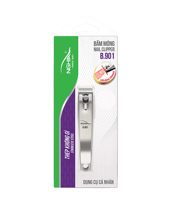 Straight Blade Large Nail Clipper - B-901 (Stainless Steel)