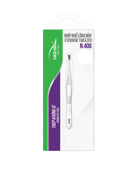 Straight Head Tweezer - N-406 (Stainless Steel)