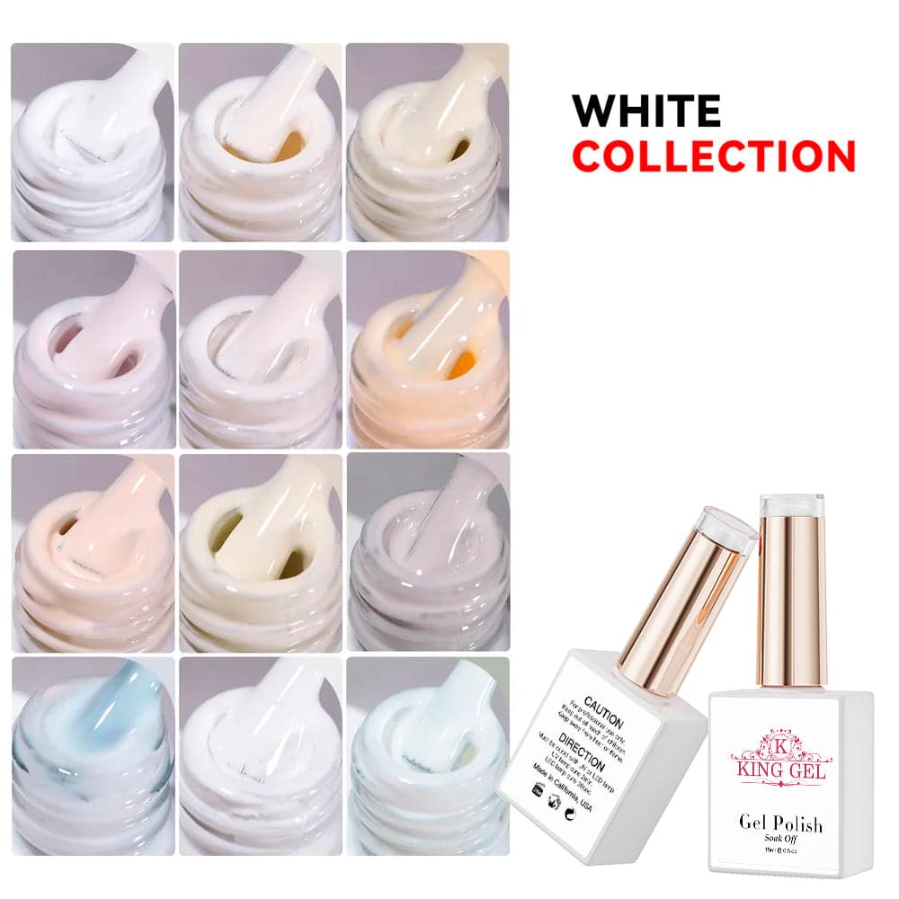 Gel Color White French Collection 1-12