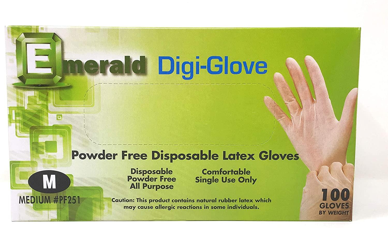 Emerald Digi-Gloves Medium 100 pcs - Powder Free