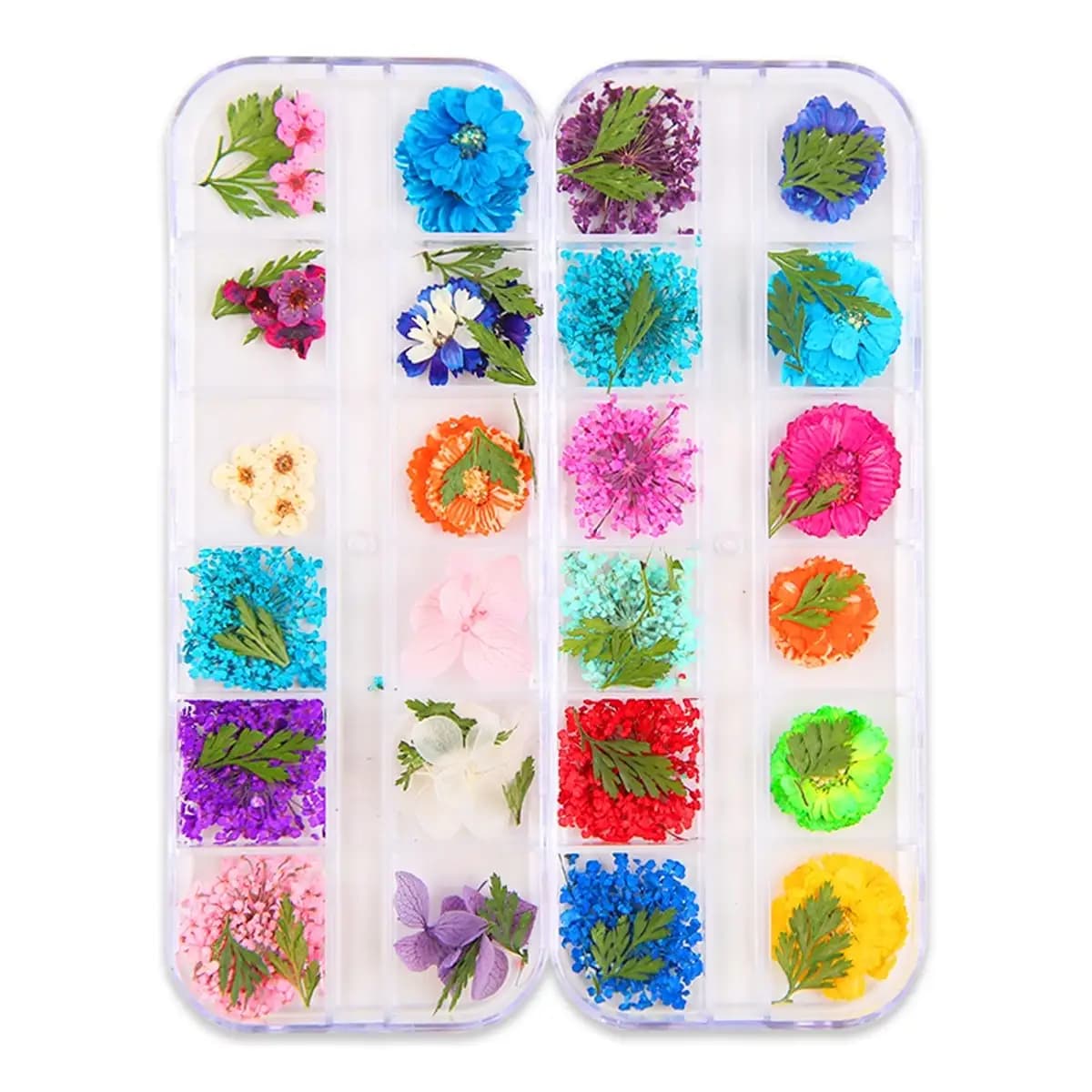 Dry Flowers Nail Design - 12 colors - Design 1