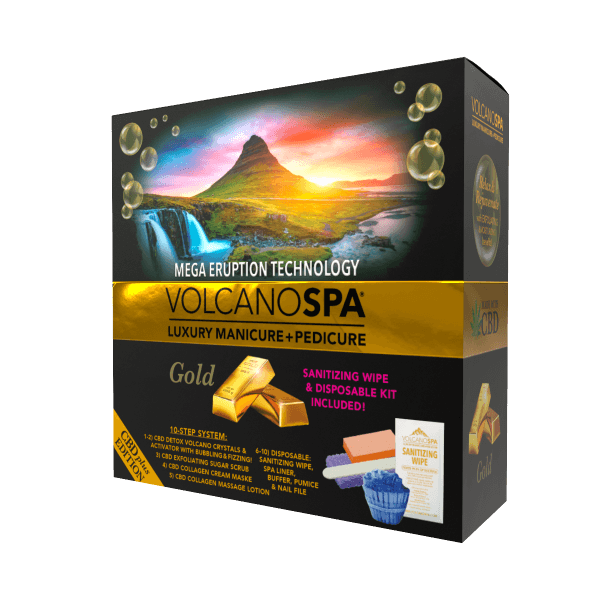 Volcano Spa Pedicure 10-step CBD+ Gold - Box of 36 sets