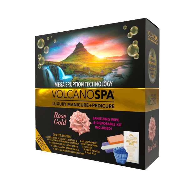 Volcano Spa Pedicure 10-step CBD+ Rose Gold - Box of 36 sets