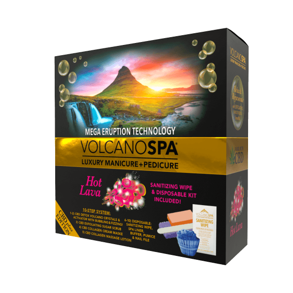 Volcano Spa Pedicure 10-step CBD+ Hot Lava - Box of 36 sets