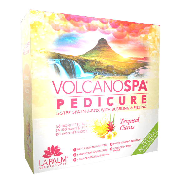 Volcano Spa Pedicure Luxury 5-in-1 Tropical Citrus - Box of 36 sets