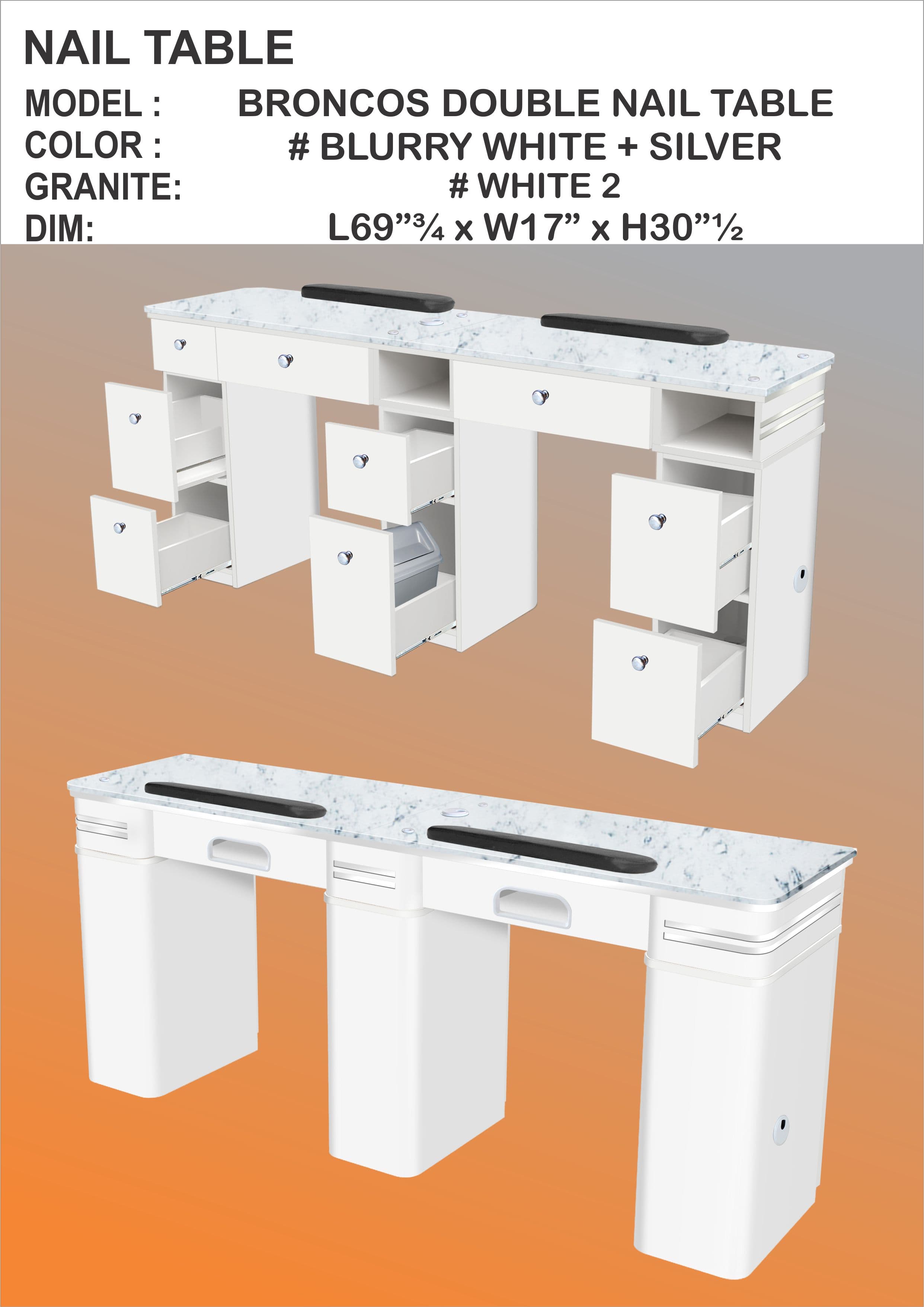 Broncos - Double Nail Table