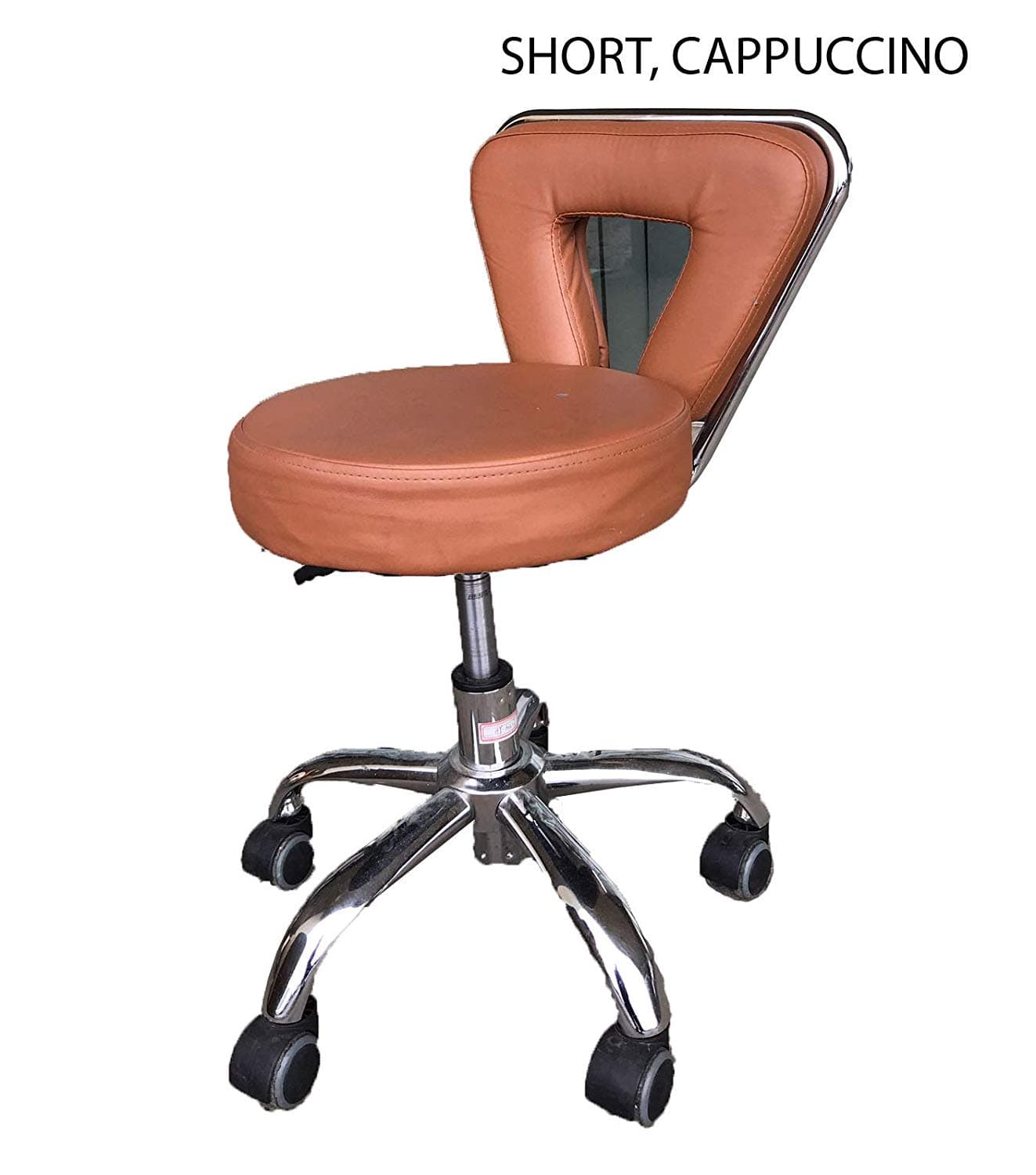 Spa Pedicure Stool for Technician - Short Cappuccino