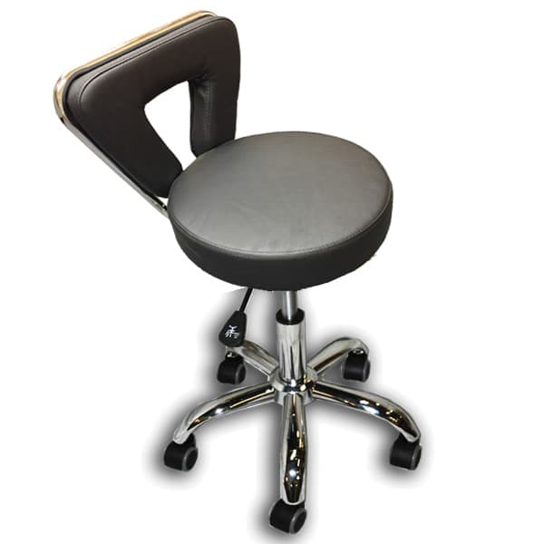 Spa Pedicure Stool for Technician - Tall Black