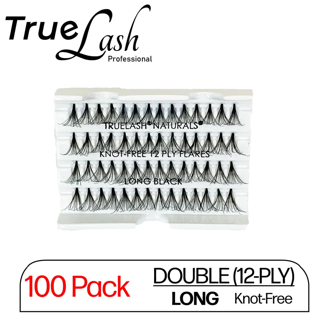 TrueLash Knot-Free Eyelash Extension Double 12 ply - Long