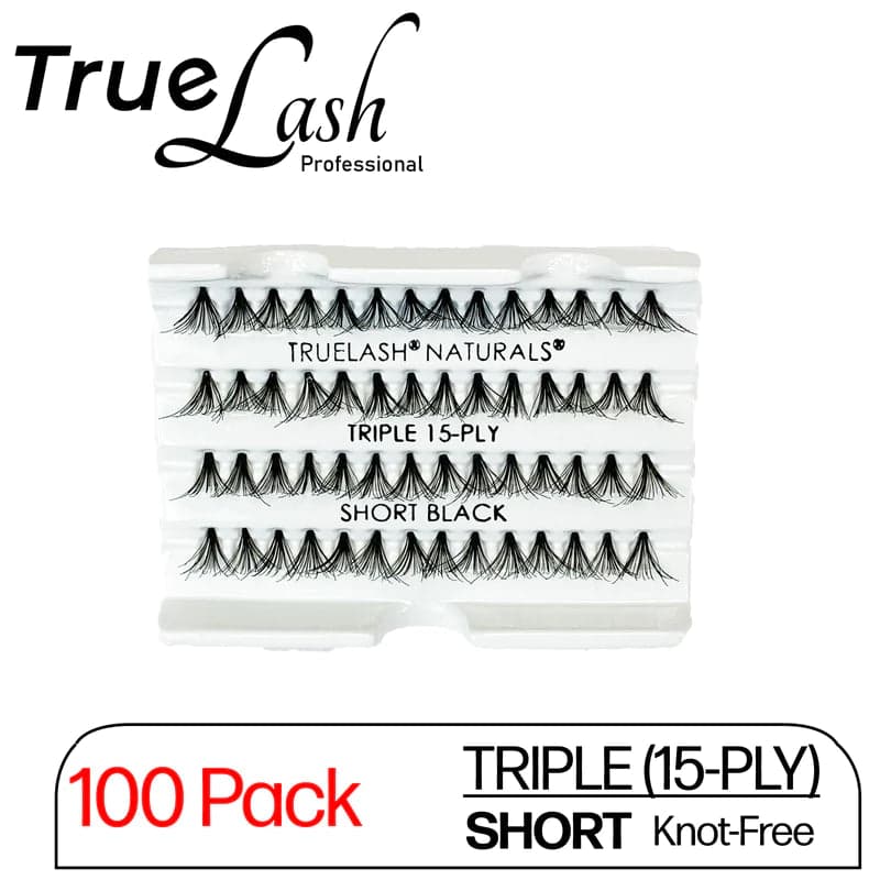 TrueLash Knot-Free Eyelash Extension Triple 15 ply - Short