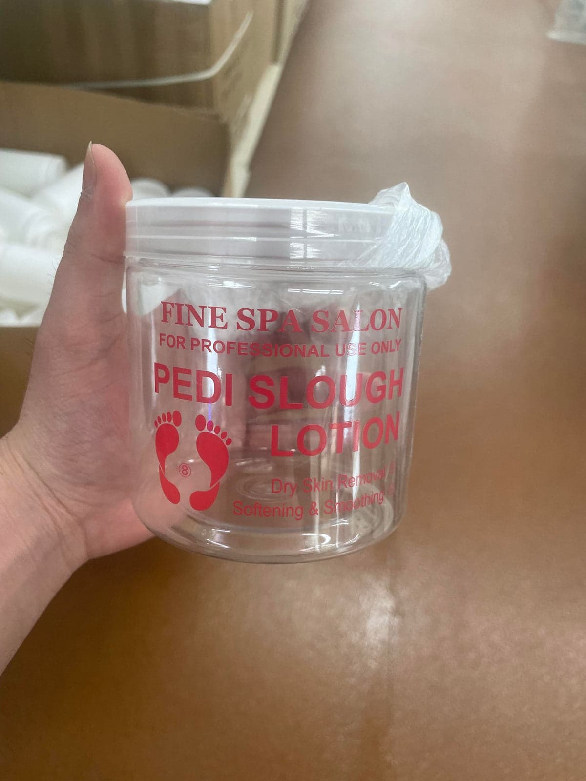 Empty Plastic Jar - Pedi Slough lotion