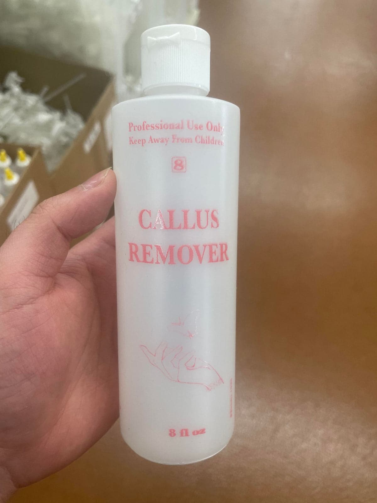 Empty Plastic Bottle - Callus Remover