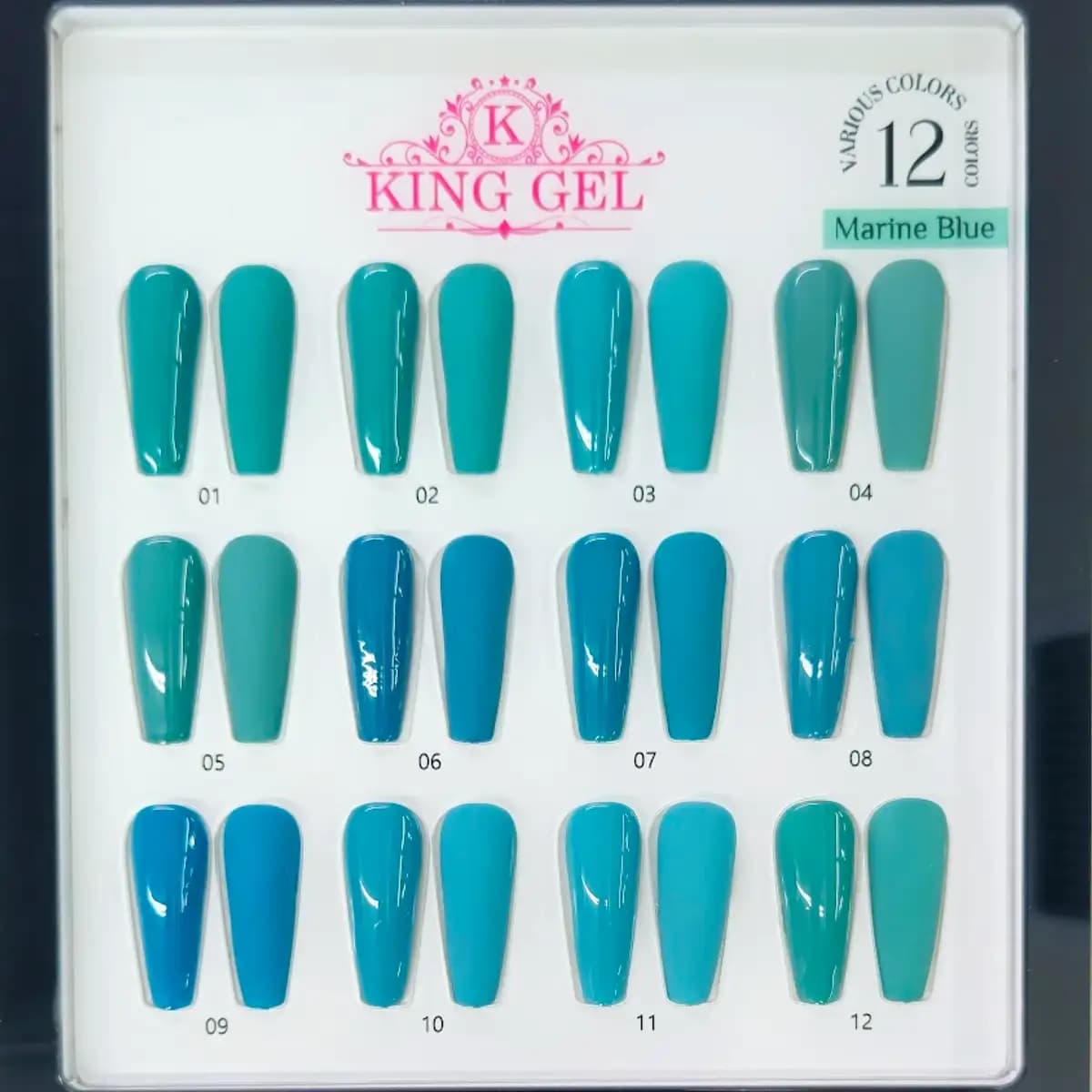 12 Colors Marine Blue Gel Collection