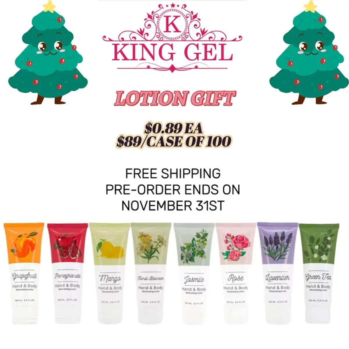 [PRE-ORDER] KingGel Lotion gift + Lotion Gift Box (1 case - 100pcs)