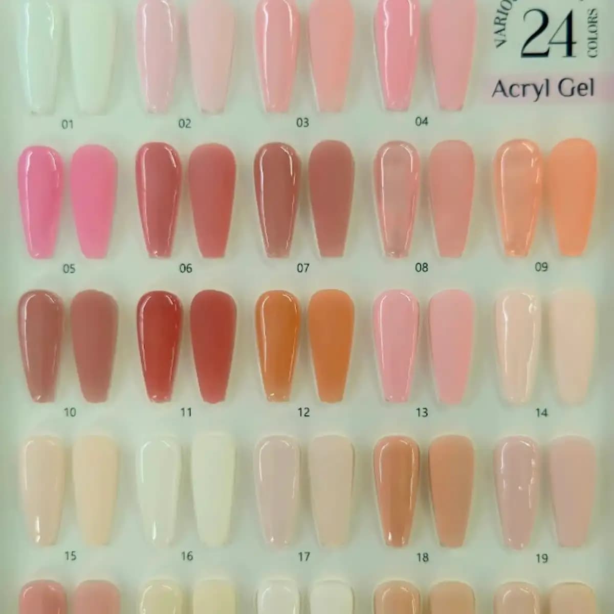 24 colors acryl gel collection kinggel