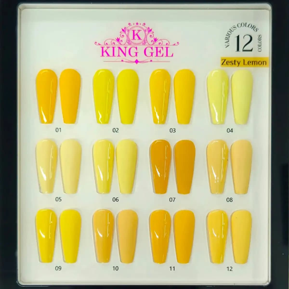 12 Colors Zesty Lemon Gel Collection