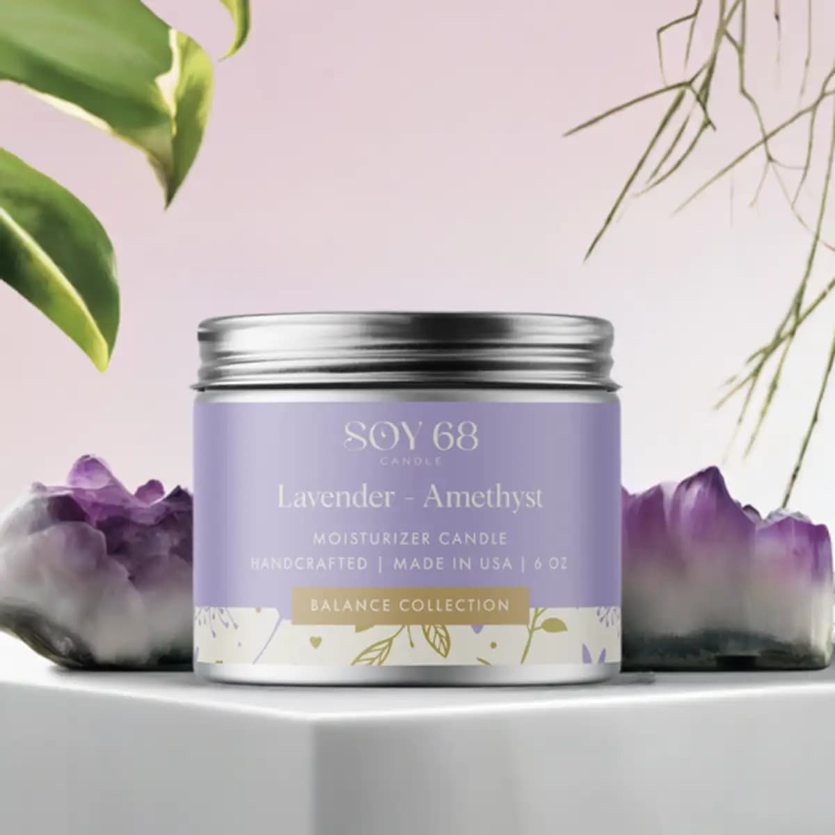 Moisturizer Candle: Lavender - Amethyst 6oz (Balance Collection)