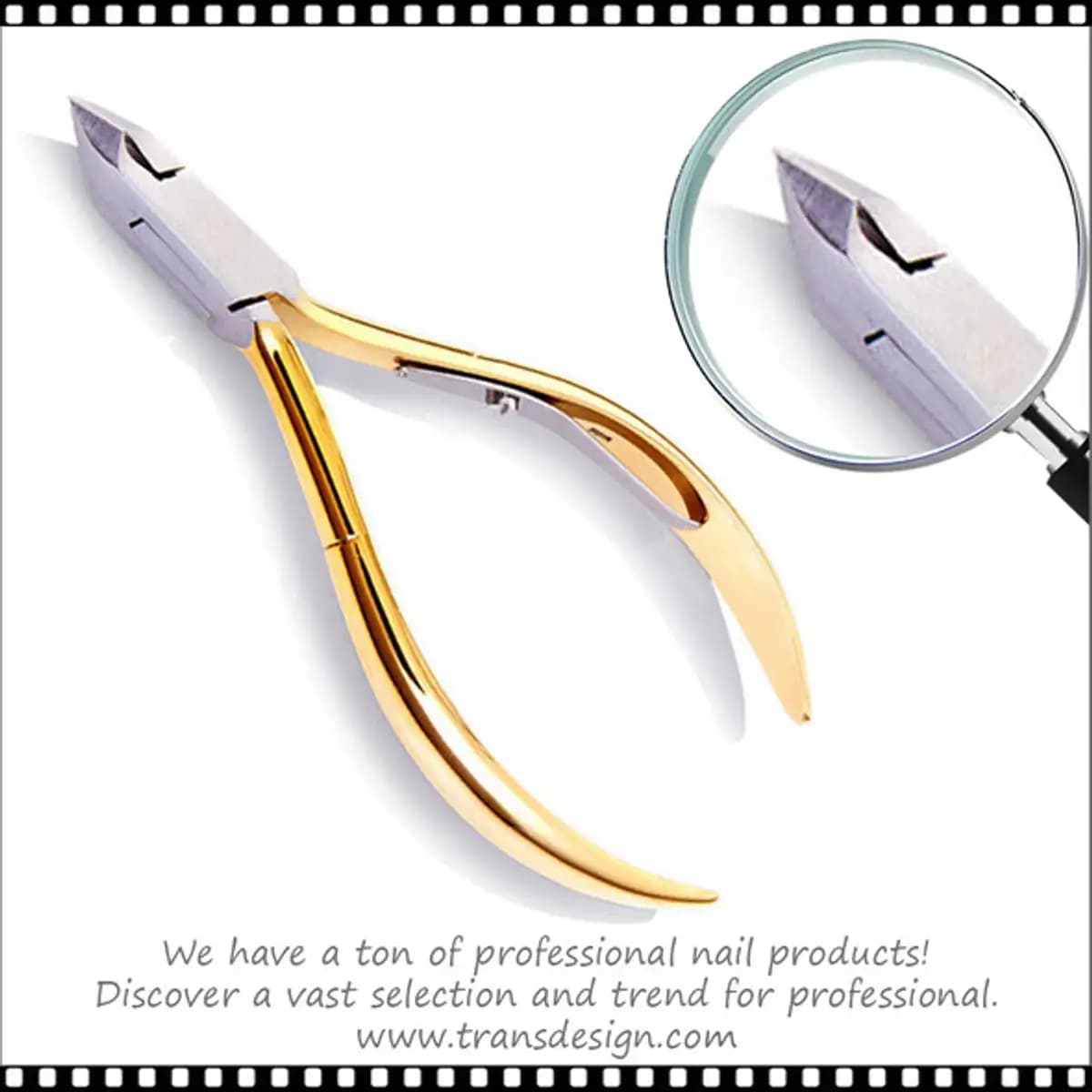 Cobalt Long Handle Cuticle Nipper 5mm Gold 1/2 Jaw