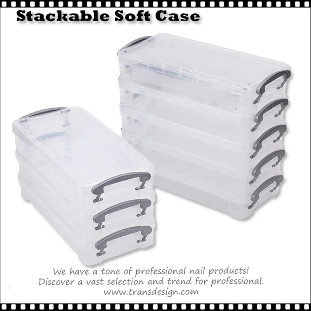 NAIL ART STACKABLE SOFT CASE 8.5 X 4 X 1.5" | HOLD 14 BOTTLES