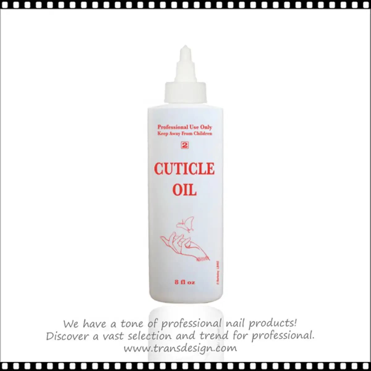 BERKELEY Bottle Imprinted 'CUTICLE OIL' with Twist Top Cap 8oz