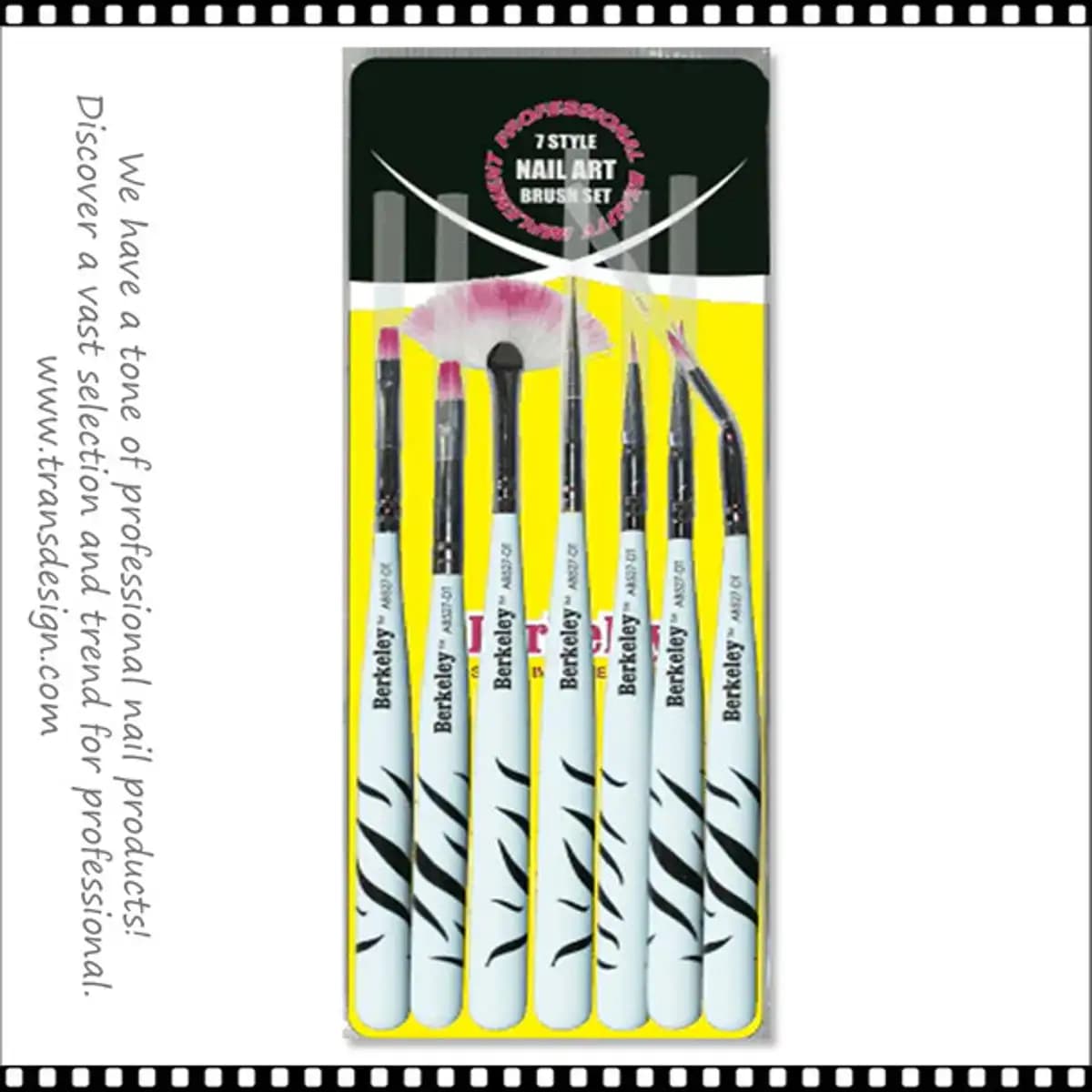 BERKELEY 7 Style Nail Art Brush Set-Zebra