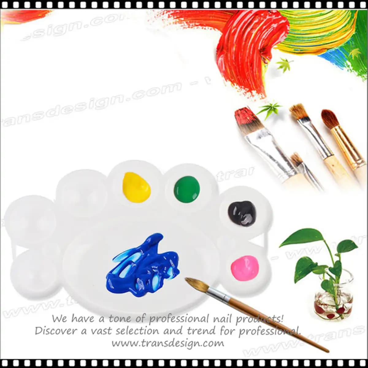 Nail Art Color Mixing Palette 5/Pk