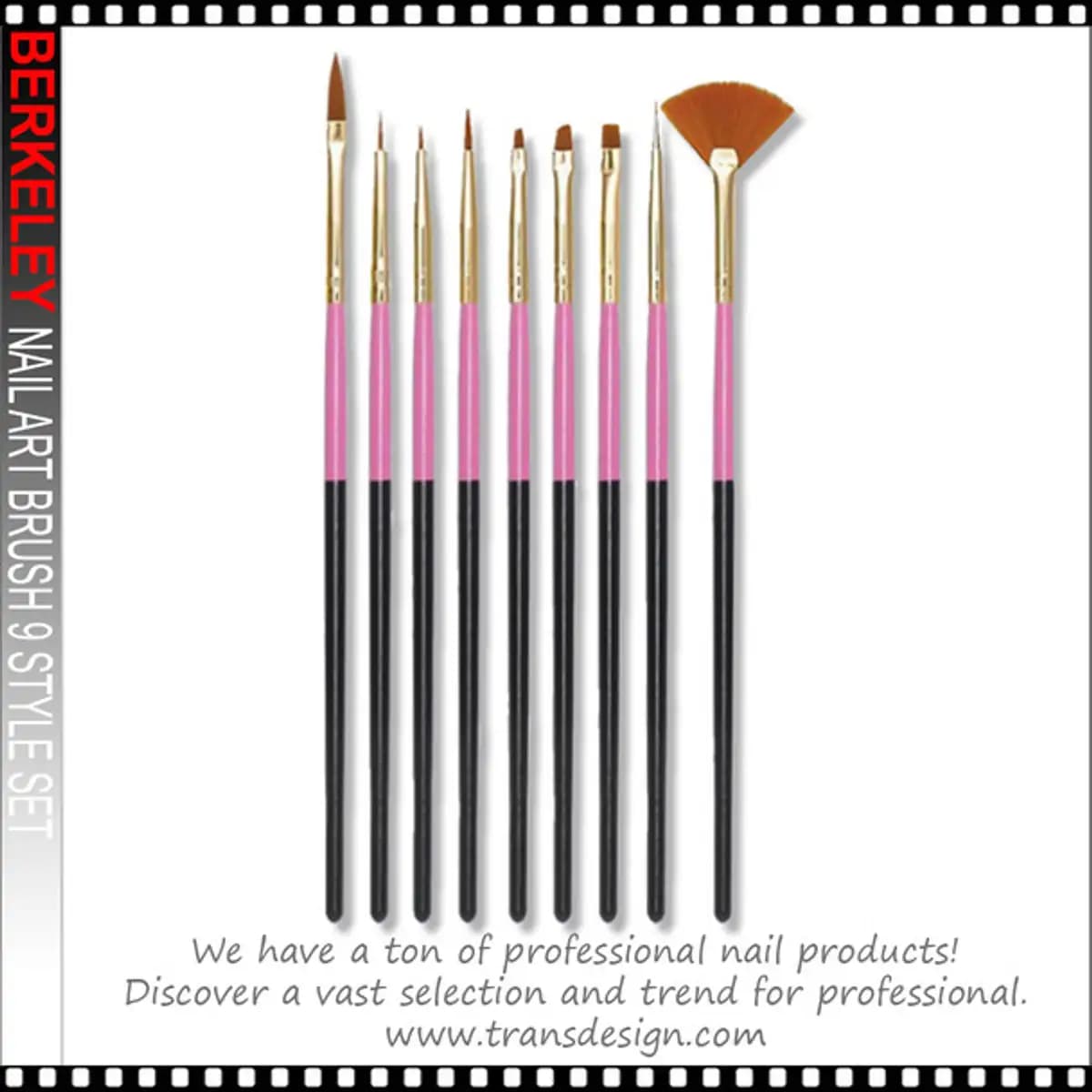 BERKELEY Nail Art Brush 9-Style Set