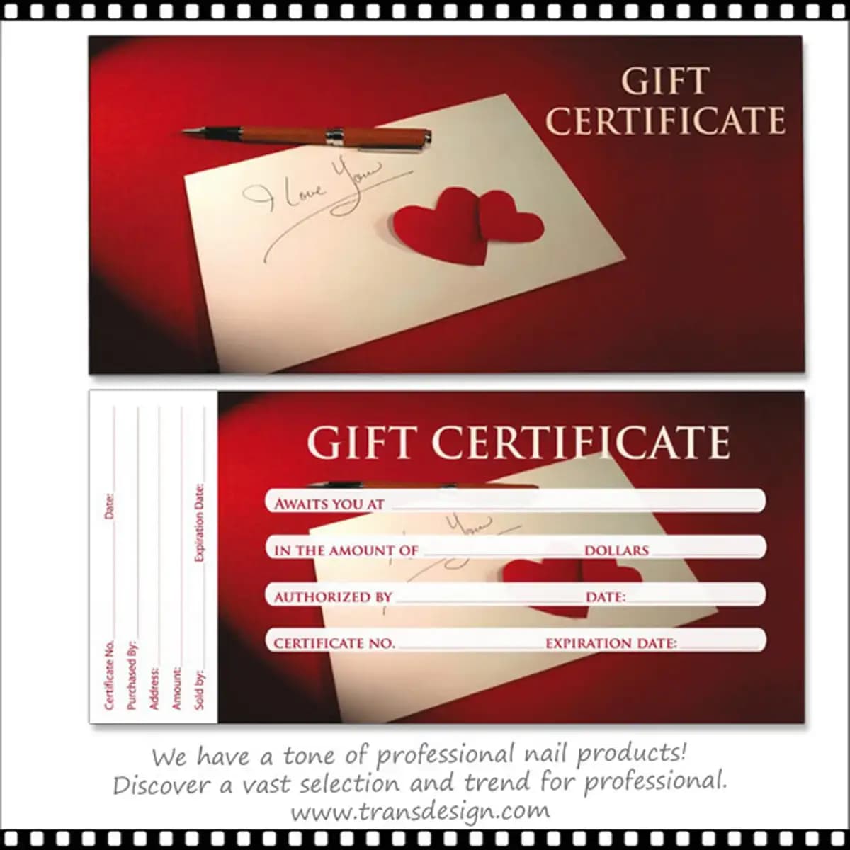 BERKELEY Gift Certificate w/ Matching Envelope 50/Book