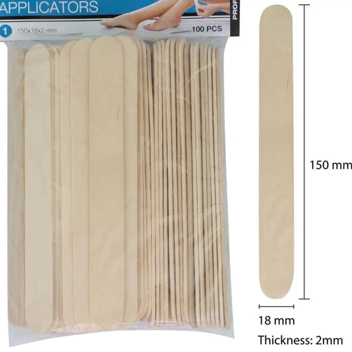 Wax Applicators - Large Round Head 100 pcs