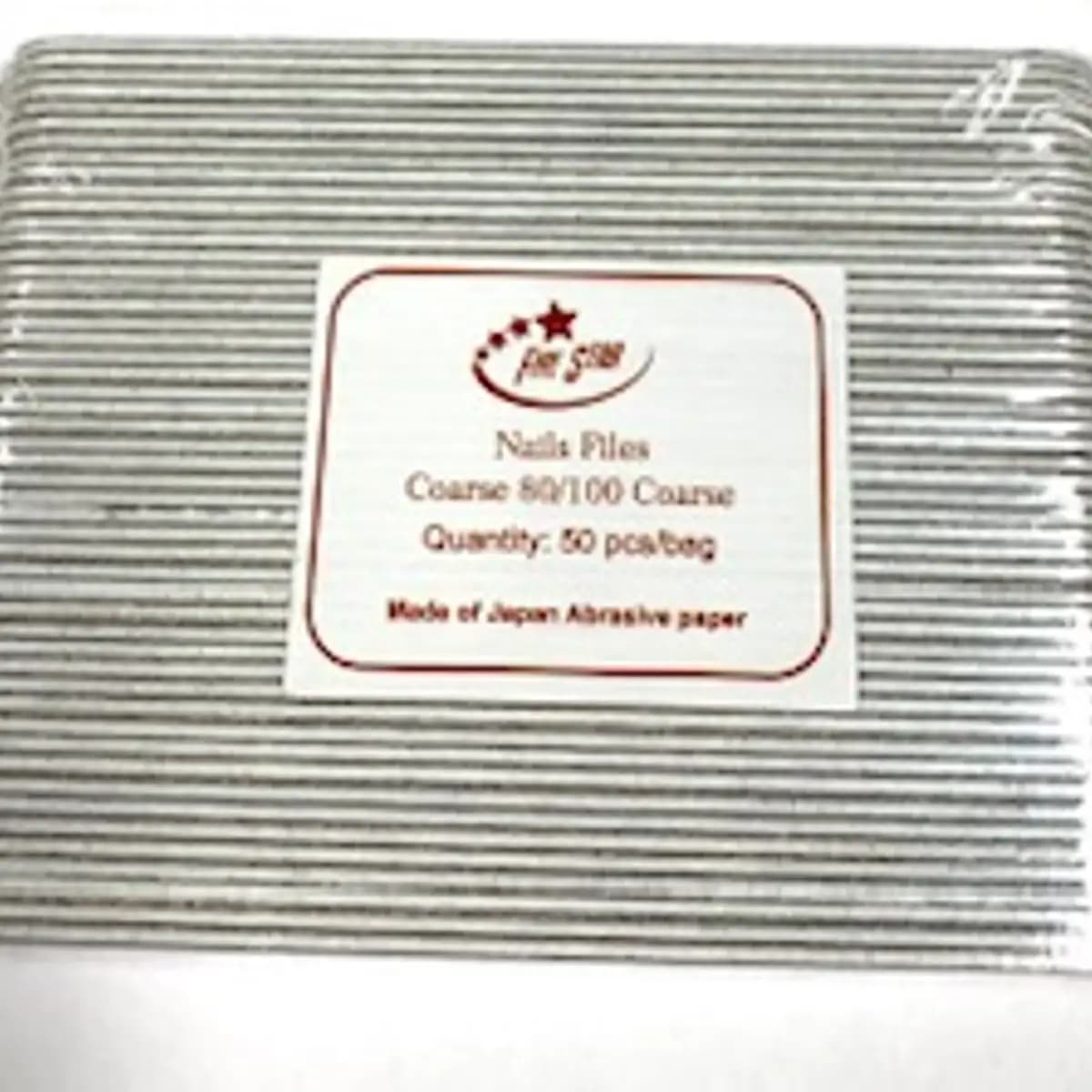 Manicure File- Zebra (80/100) 50/pcs .5" ( 5 pack)