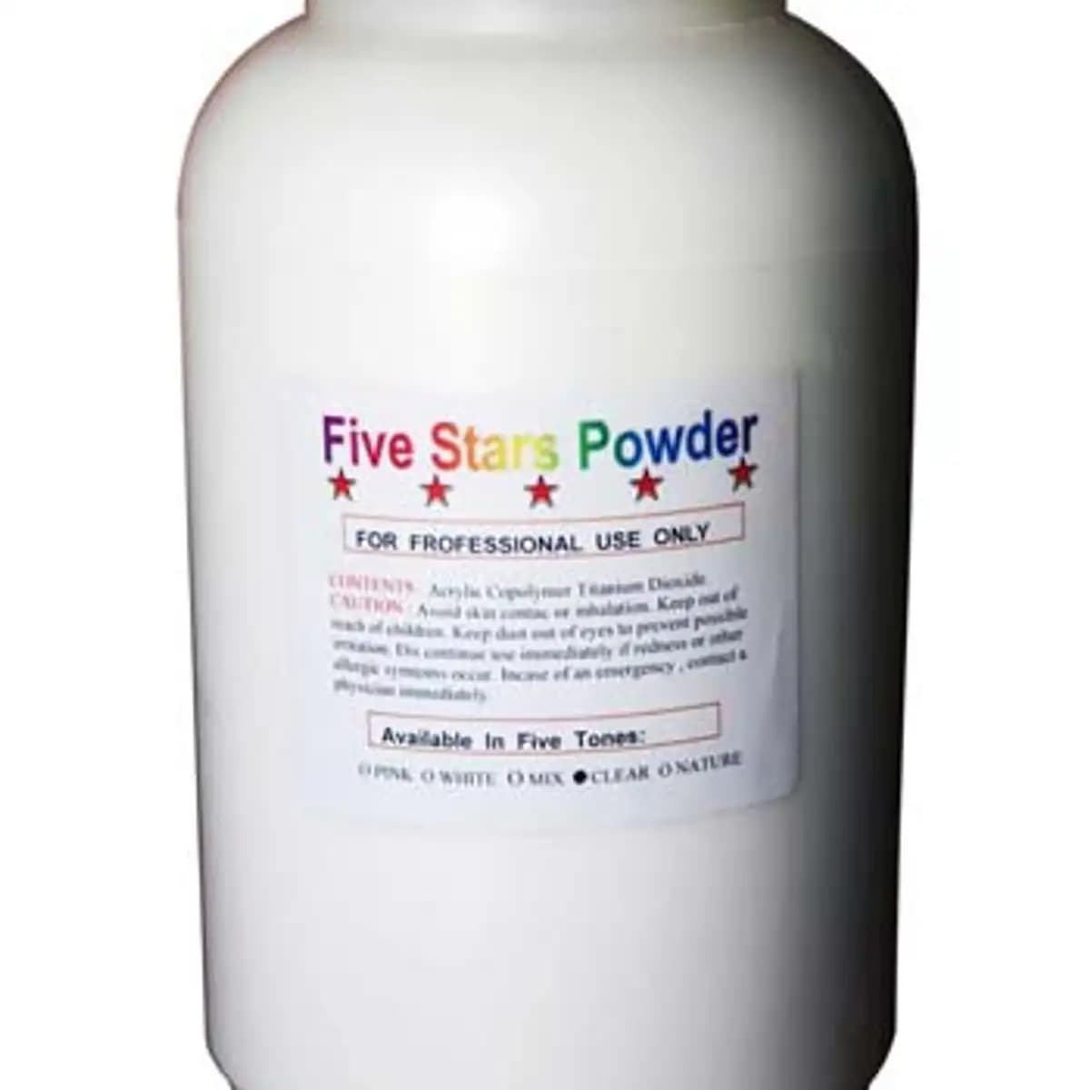 Five Stars Acrylic Powder - White - 6 lbs