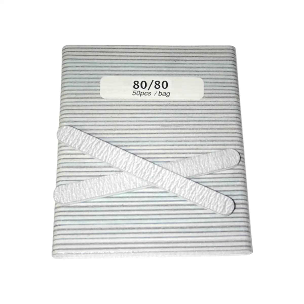 Nail File (Regular) - Zebra 80/100 - 50 pcs
