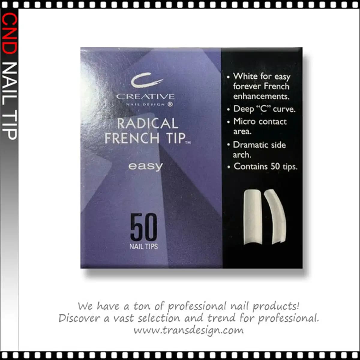 CND Radical French Tips Refill 50 Tips/Pack