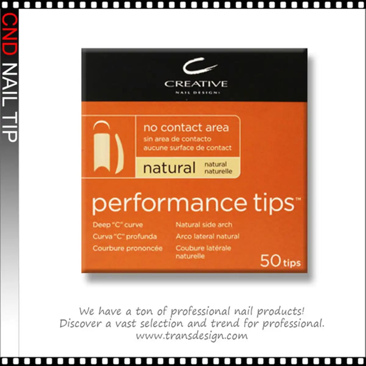 CND Refill WHITE Performance Tip 50 Tips