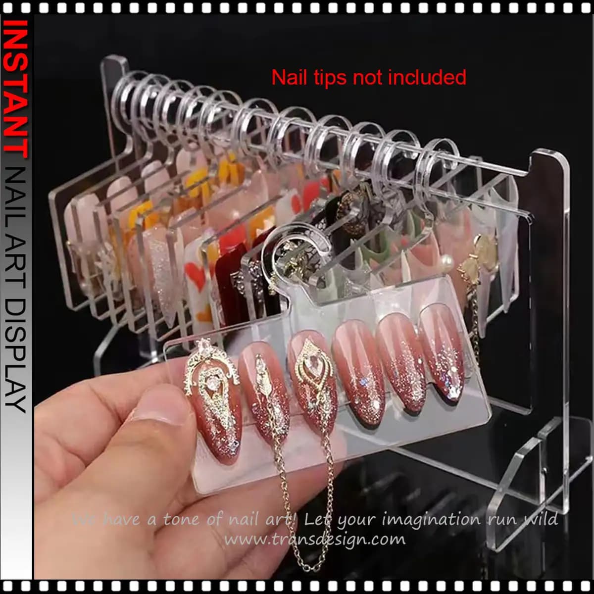 INSTANT Acrylic Hook Style Nail Art Display Rack