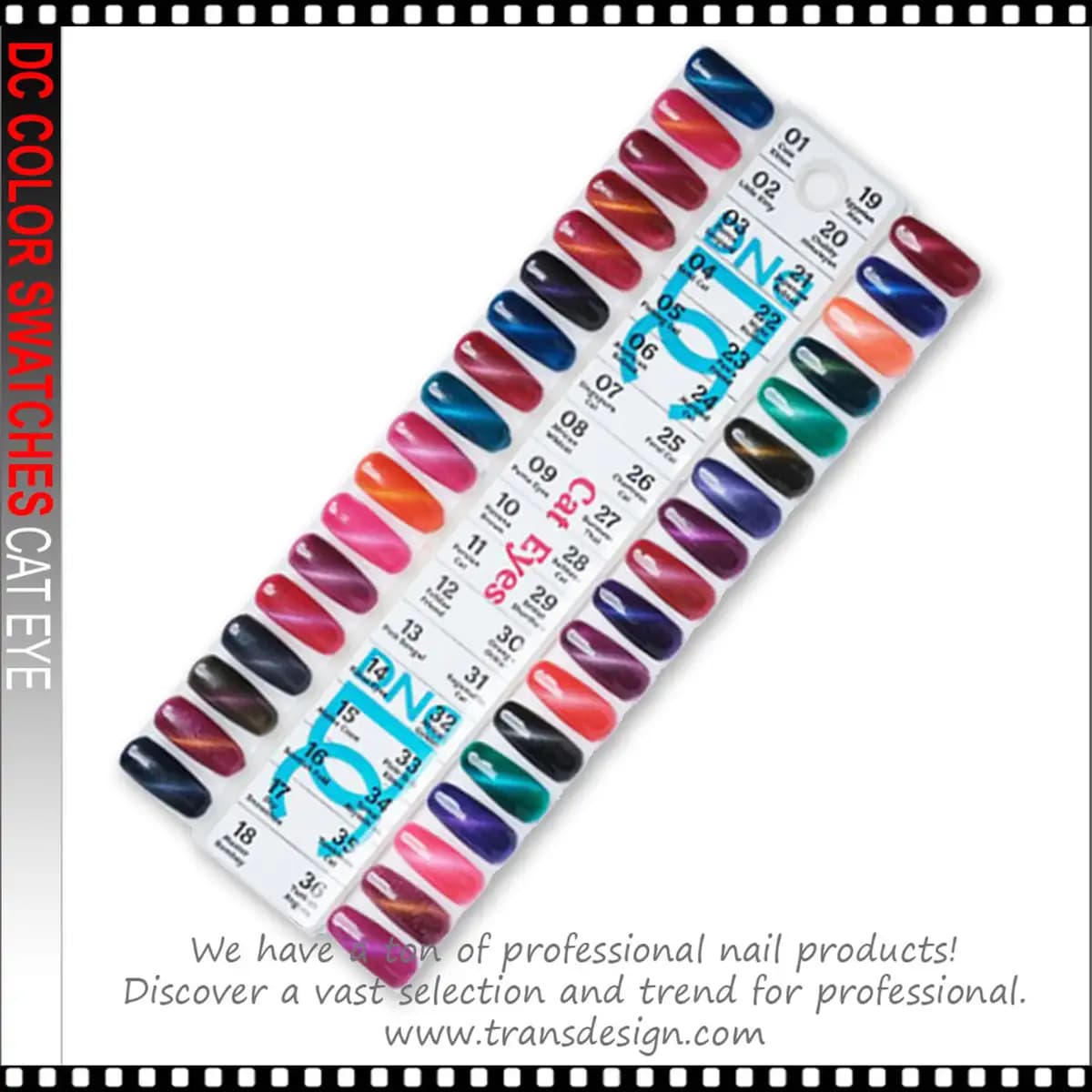 DC Cat Eyes, Color Swatches (#01-#36)