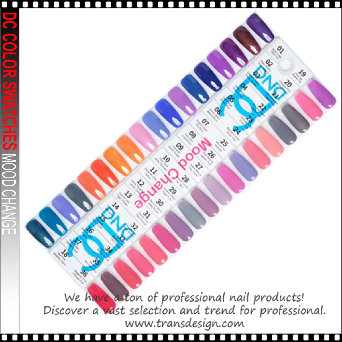 DC MOOD CHANGE Color Swatches, 36 Colors
