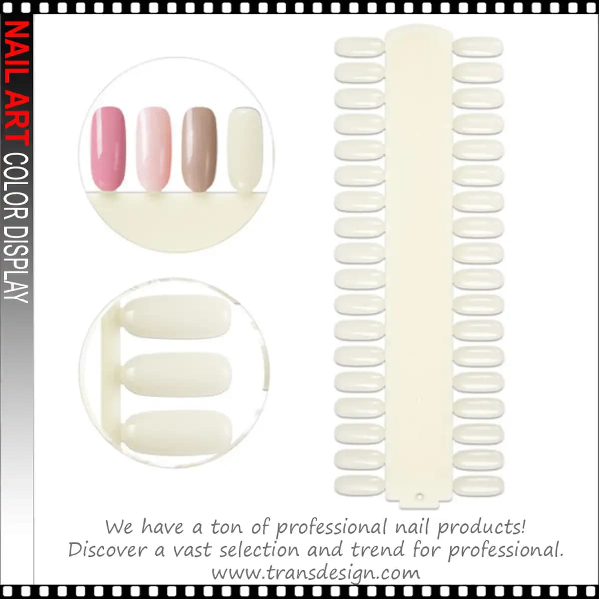 Natural 36pc Nail Art Color Display 10pk Swatch Board *