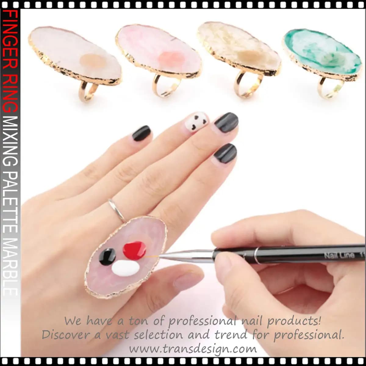FINGER RING Mixing Palette Marble