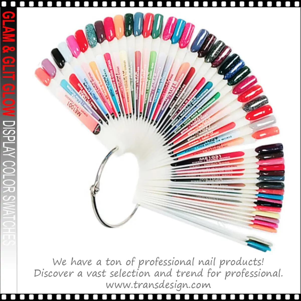 Glam & Glits 48 Tips Color Chart ME1001 to ME1049