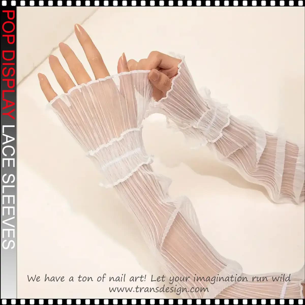 Lace Sleeves- Long White