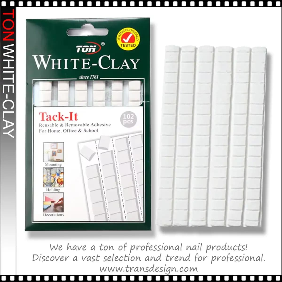 TON Reusable & Removable Adhesive 102 Pcs/Pack