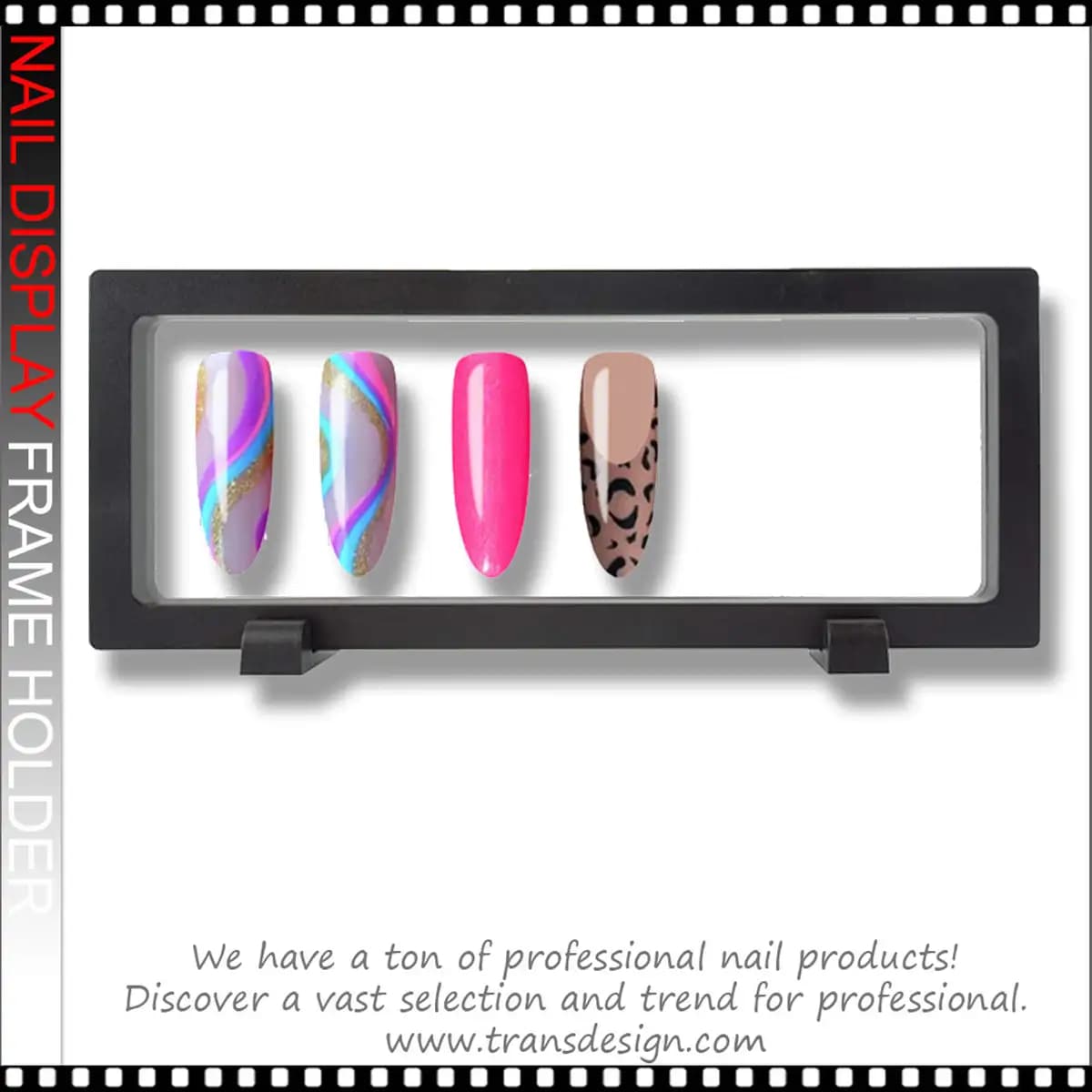 NAIL ART DISPLAY Frame Display Holder 9.1 x 3.5 x 1.6"
