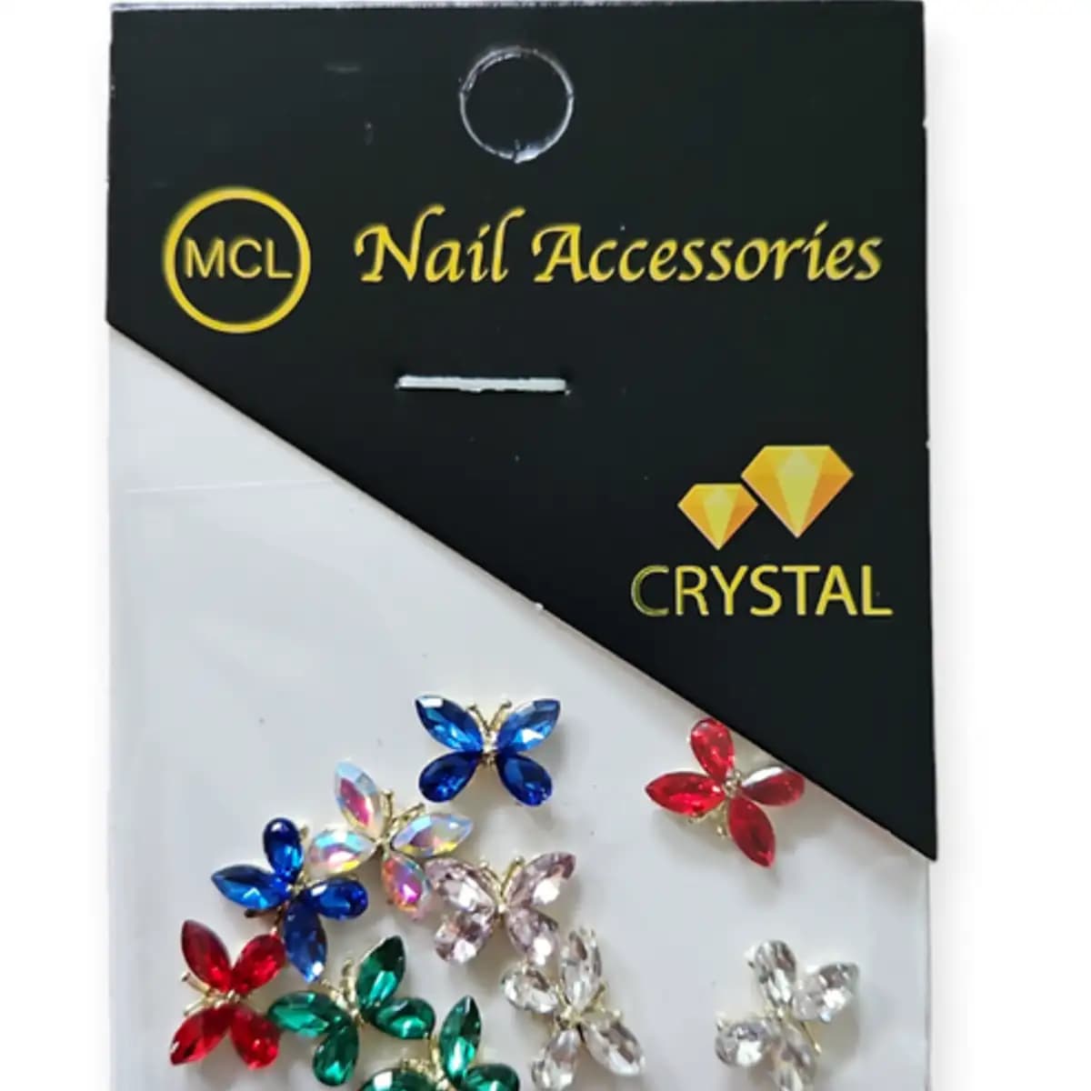 10pcs Mix Color Butterfly Rhinestone Nail Charms Crystal Stone Nail Art