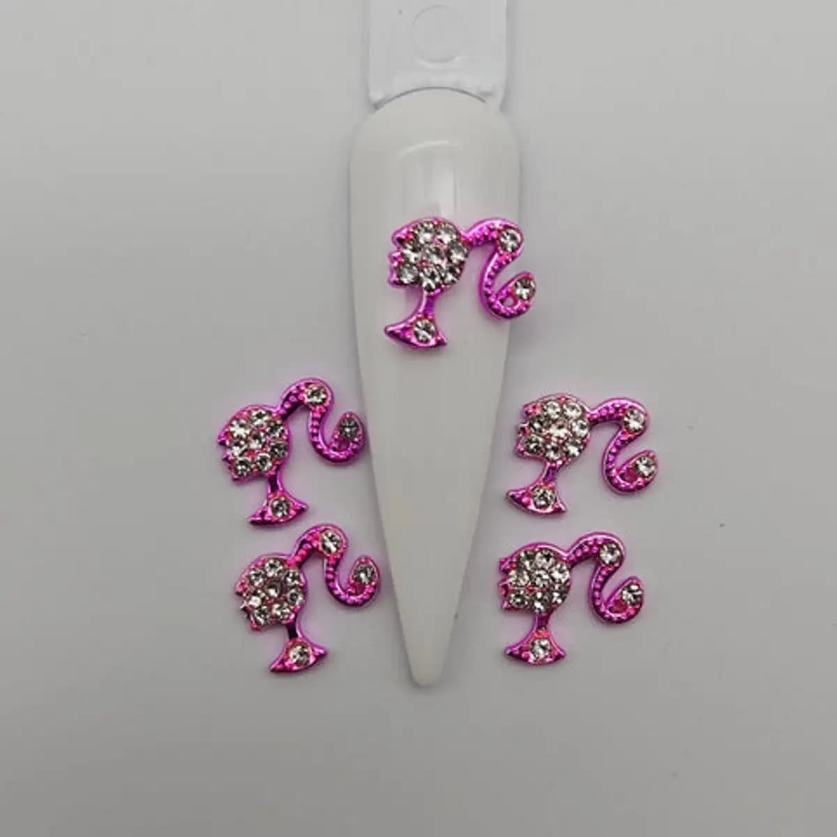 5pcs Doll Head with Rhinestones
