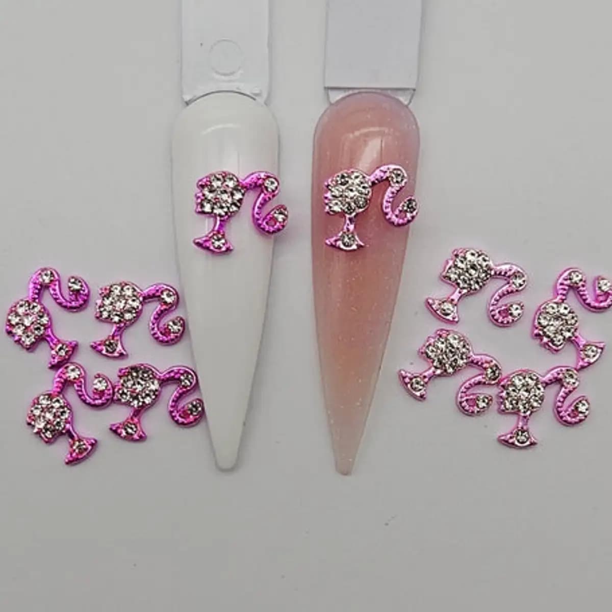 Head with Rhinestones/ Pink