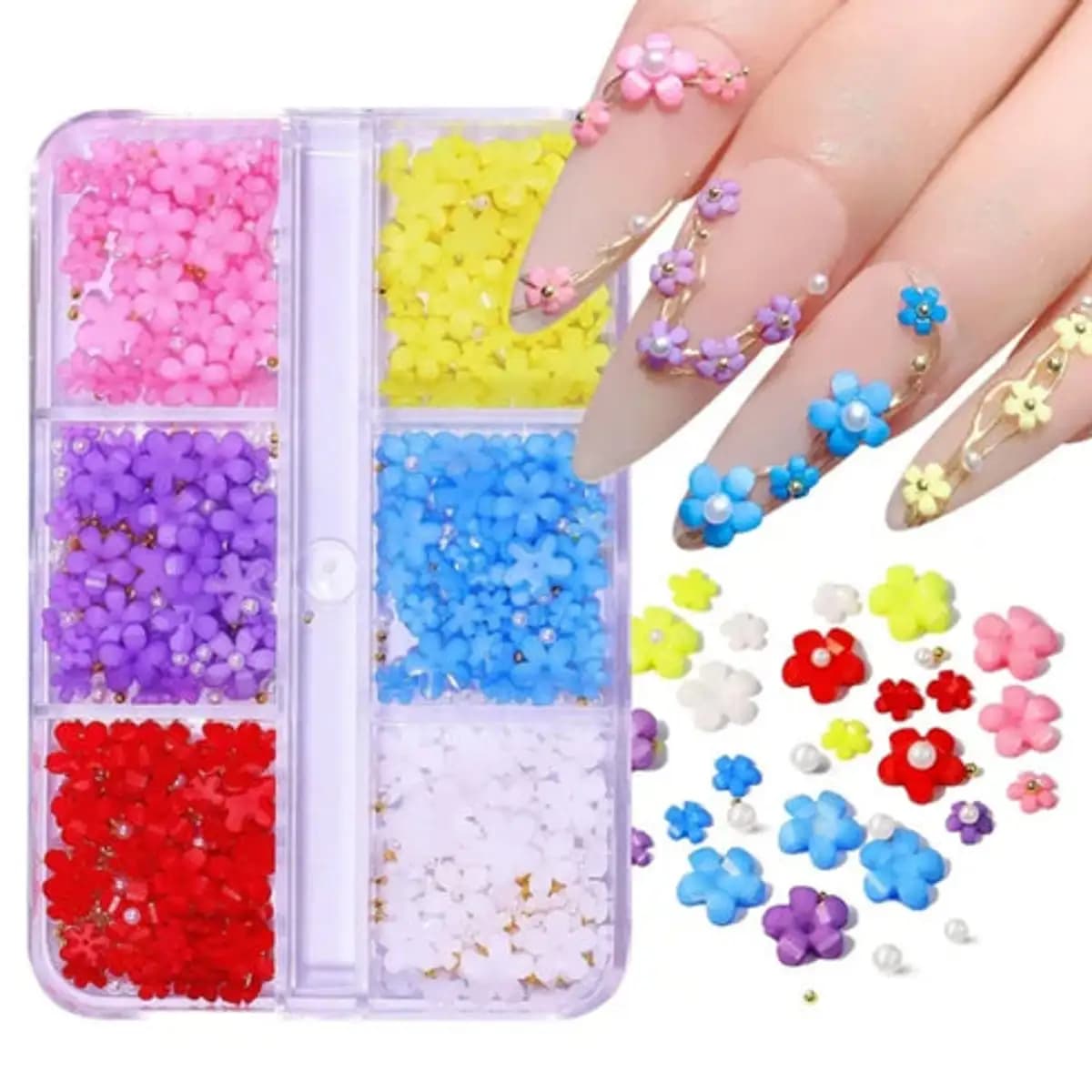 3D Resin Flower Mix 6 Colors