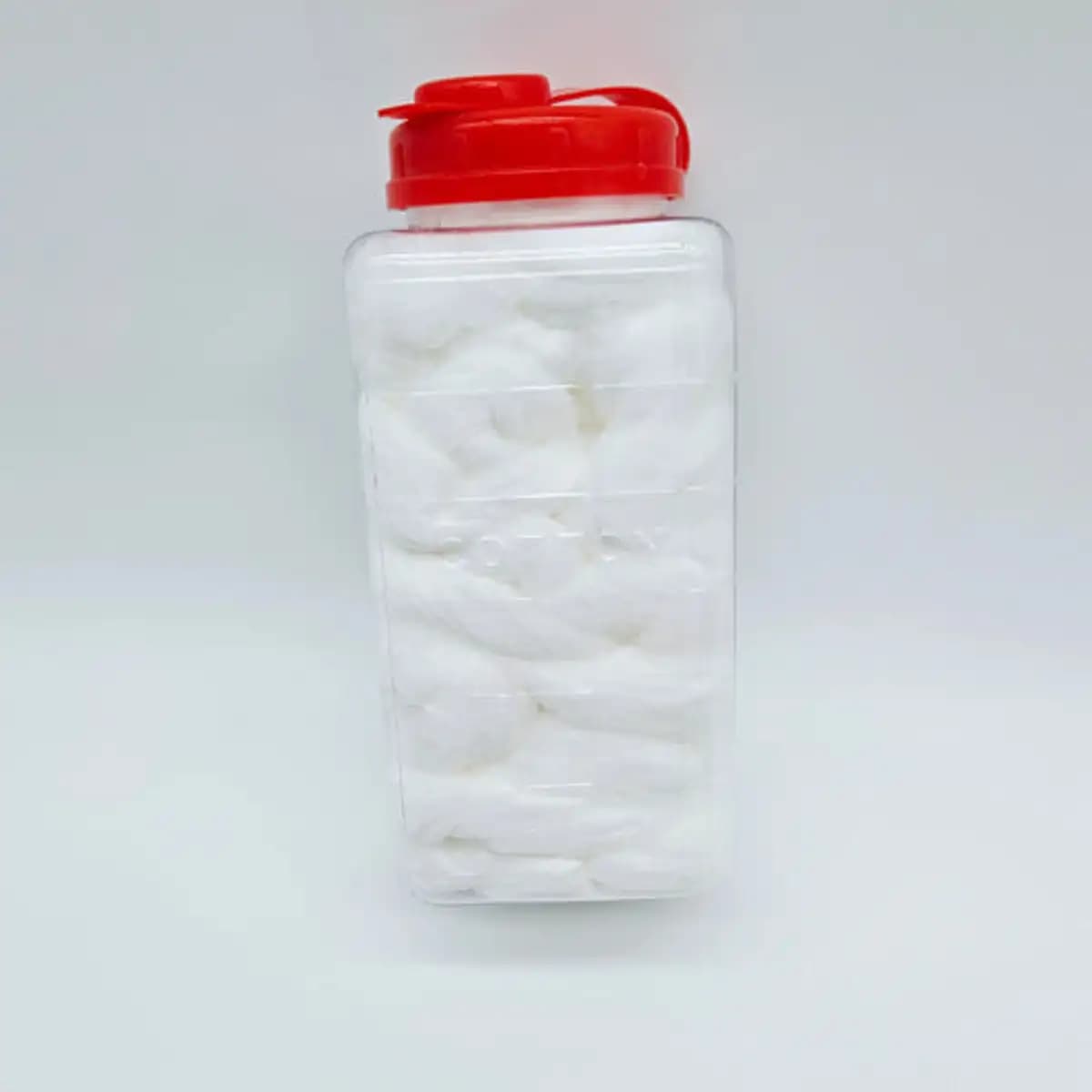 Cotton Container Filled with Cotton, Cap Color Varies