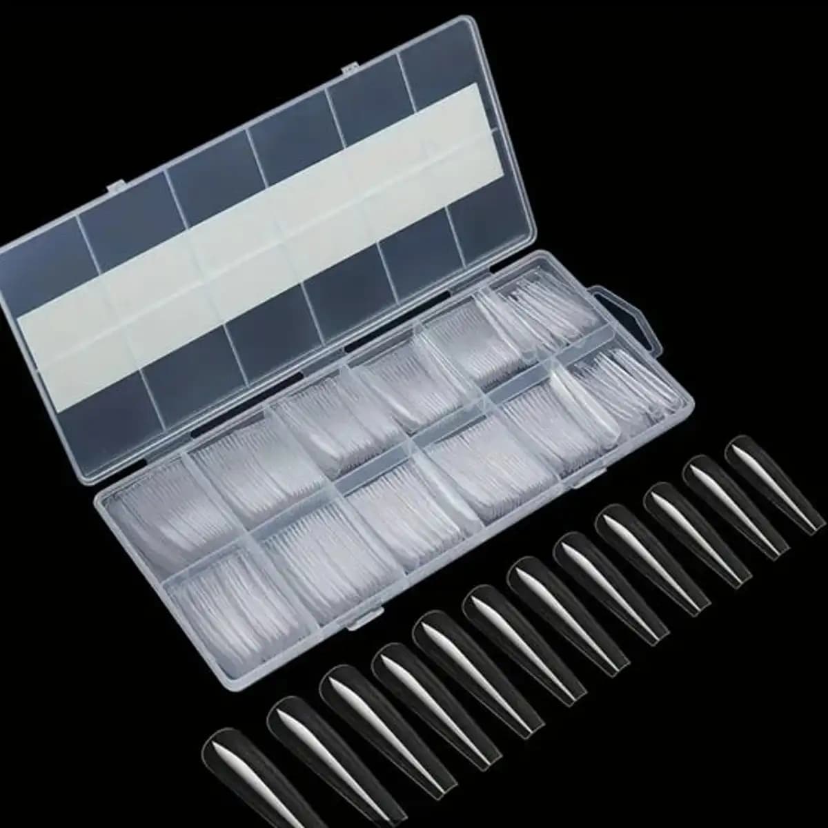 Empty 3XL Nail Tip Boxes Clear 12 Slots Fits up to 240pcs