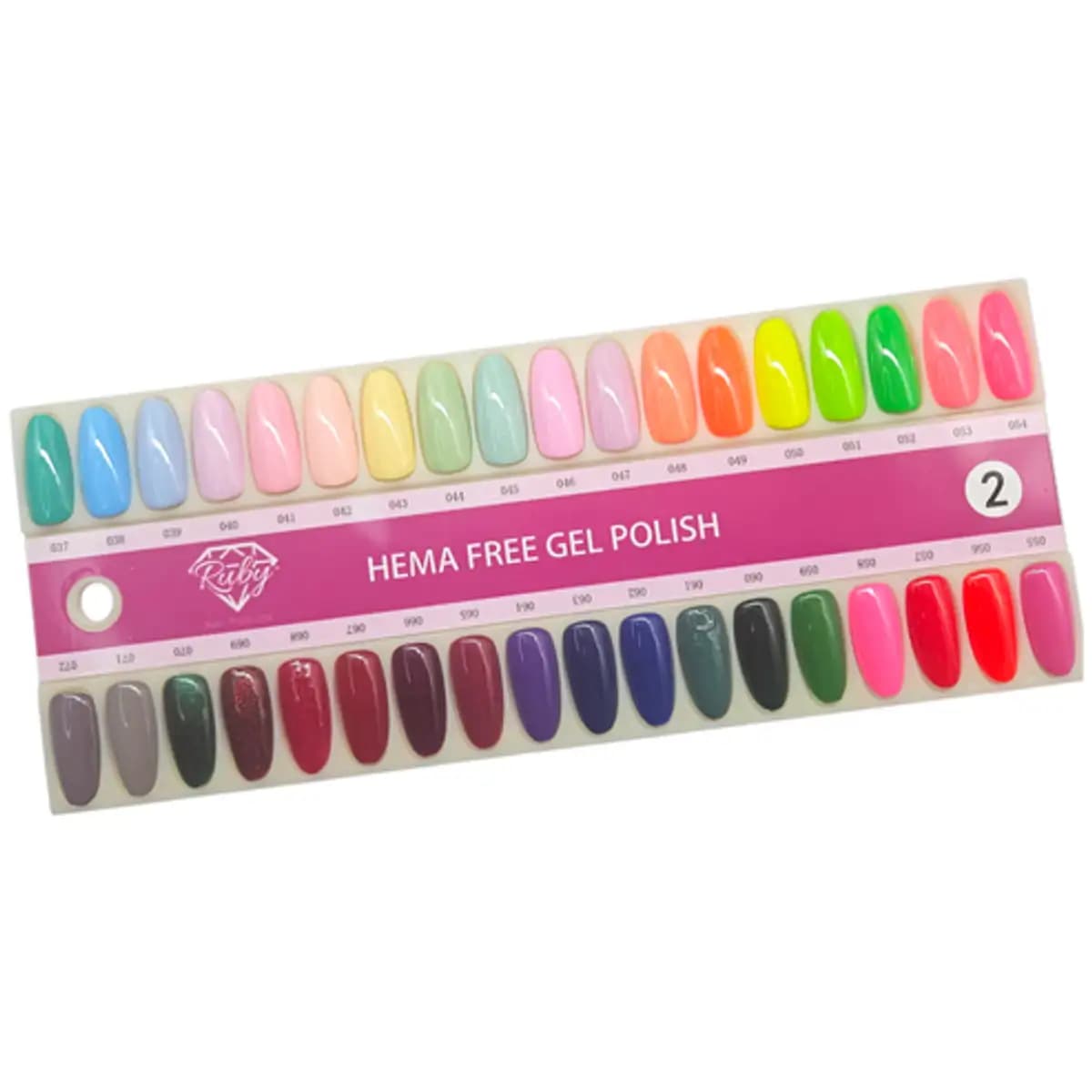 Ruby HEMA Free Gel Polish 15ml 0.5oz Board #2 (Colors #37 to #72)